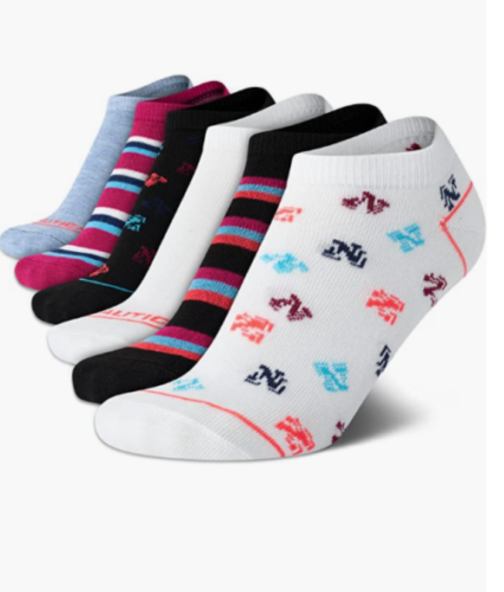 Nautica Women's Socks - Lightweight Athletic Low Cut Socks (6 Pack)