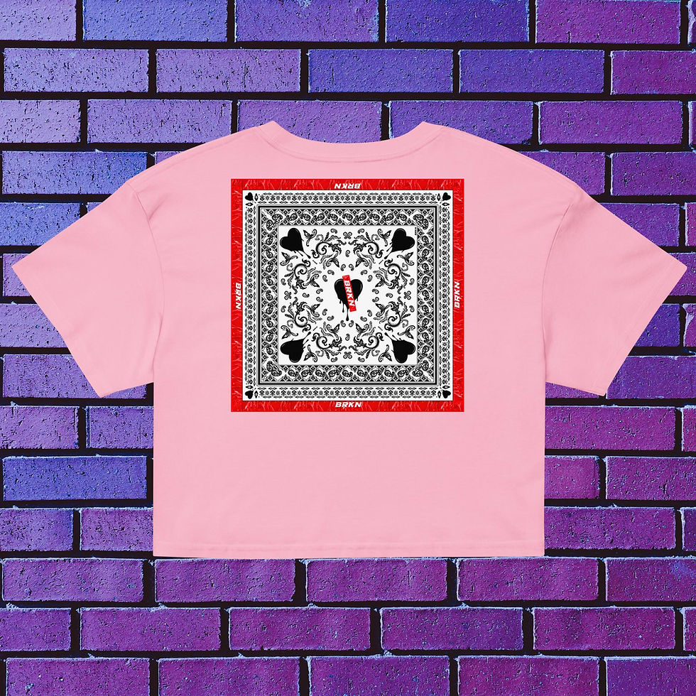 Thumbnail: BRKN'S The Official Break-Up Crop Tee (Graffiti Heart Edition)