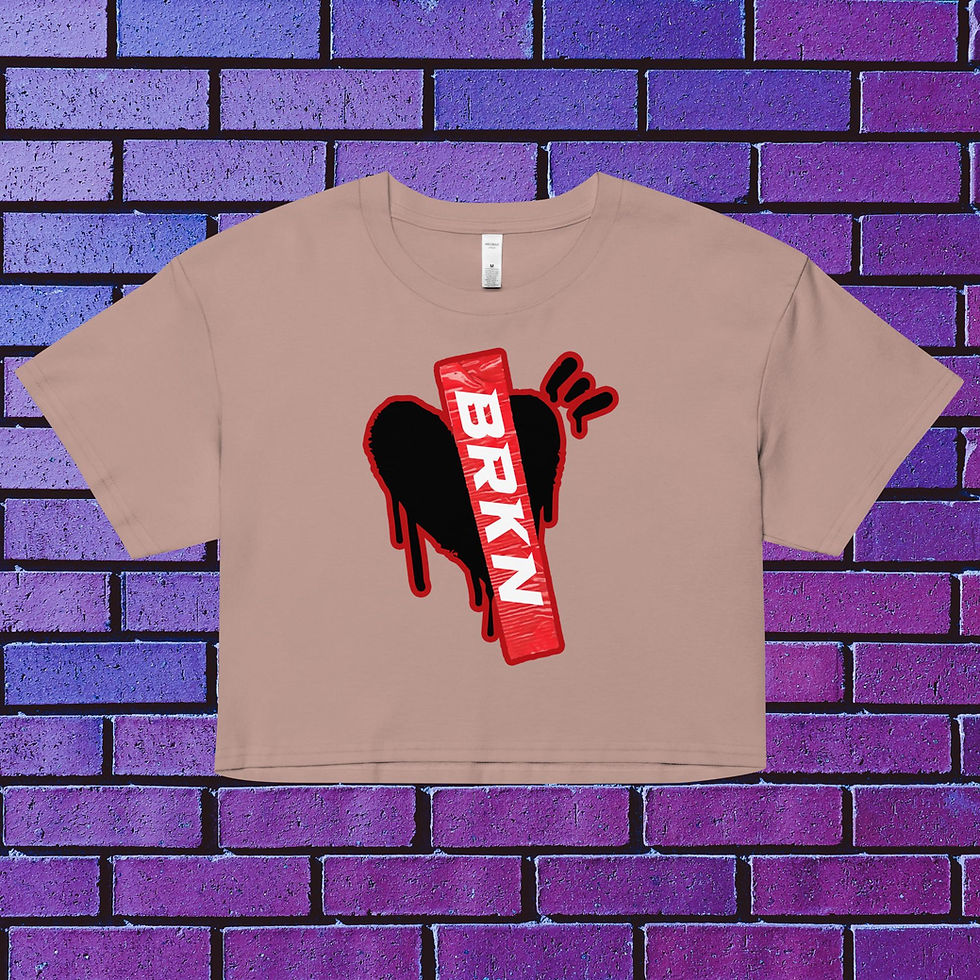 Thumbnail: BRKN'S The Official Break-Up Crop Tee (Graffiti Heart Edition)
