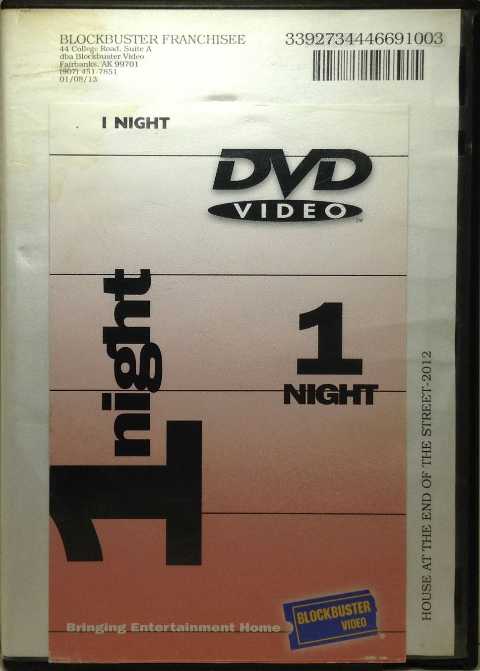 House at the End of the Street Blockbuster Original Rental