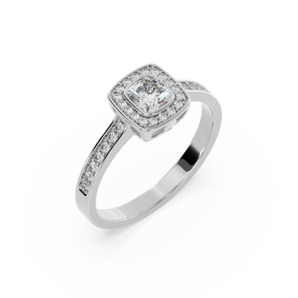 SOLITARIO HALO CUSHION