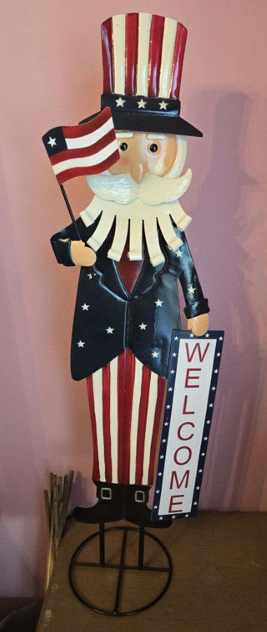 Thumbnail: Patriotic Metal Uncle Sam w/ Stand
