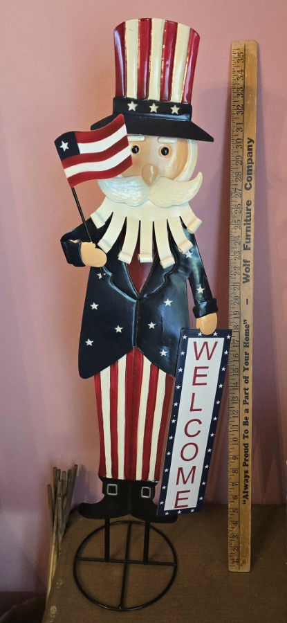 Thumbnail: Patriotic Metal Uncle Sam w/ Stand