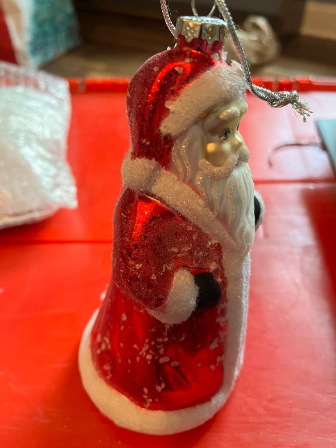 Thumbnail: Christopher Radko Santa w/bag