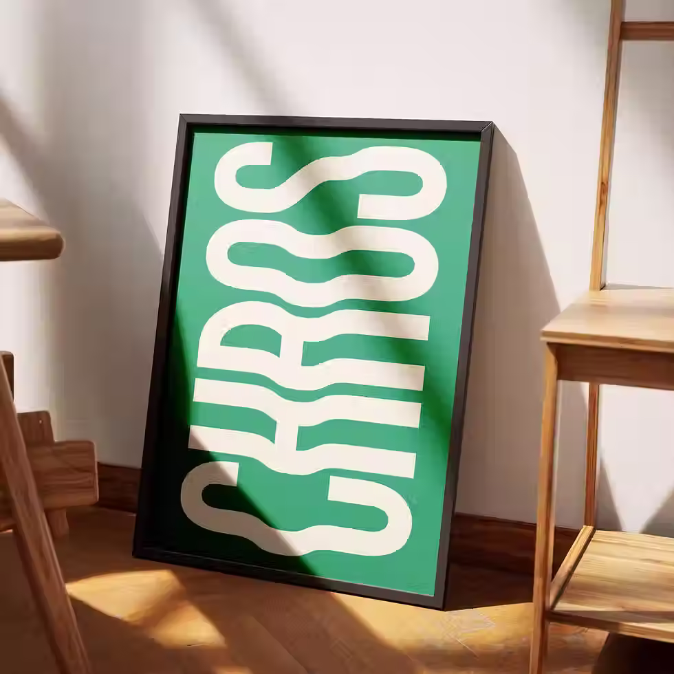 Thumbnail: Chaos Typography Poster: Modern Minimalist Wall Art (Digital Download)