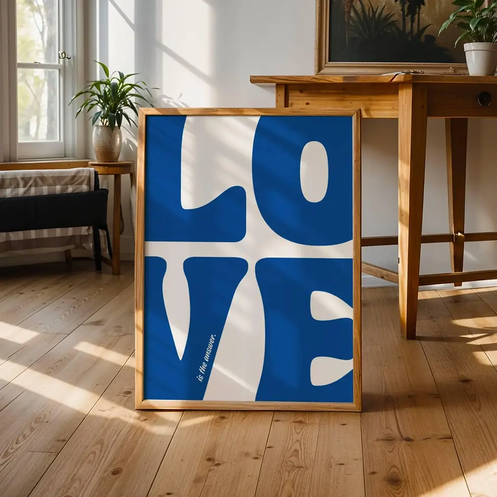 Thumbnail: Living Room Wall Decor Maximalist Decor Love Poster Typography Poster