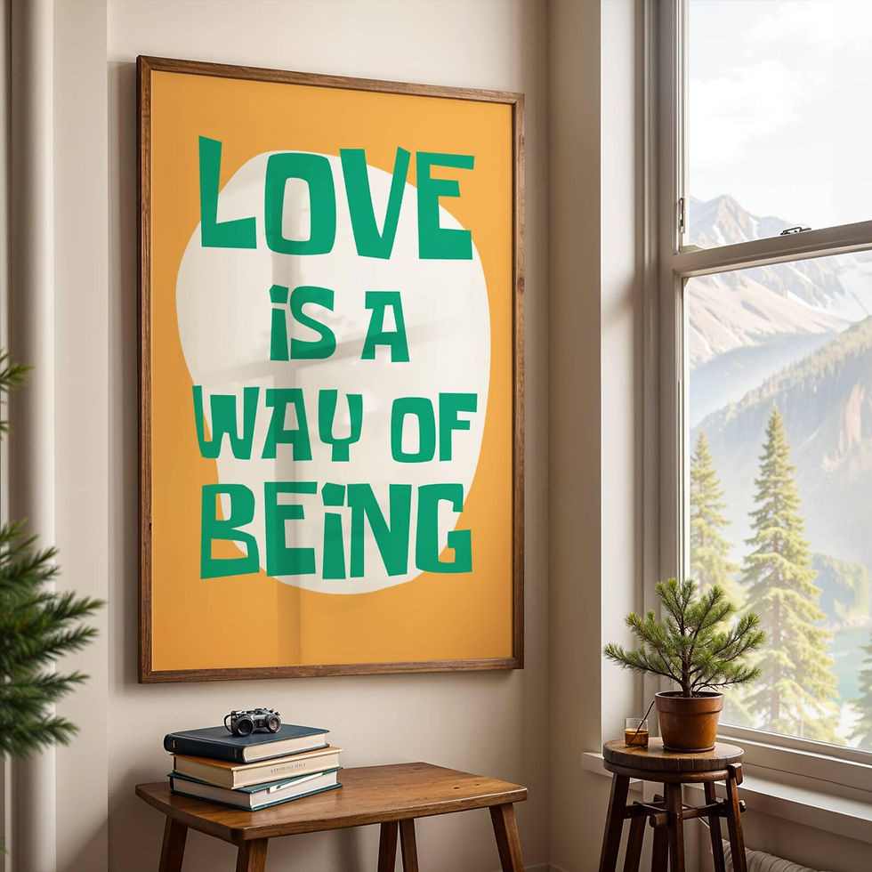 Thumbnail: Love Wall Art Printable Preppy Room Decor Colorful prints Retro Poster Trendy