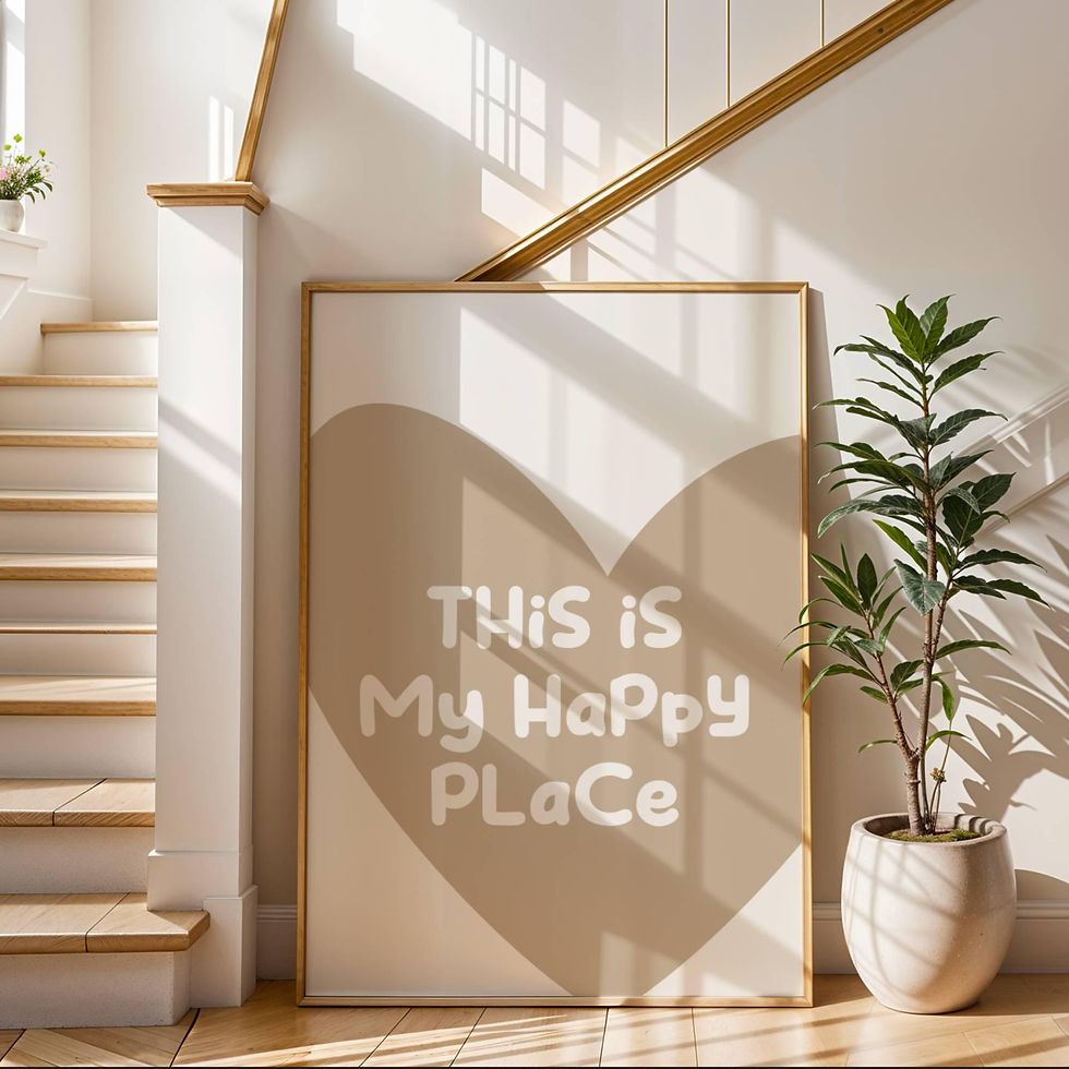 Thumbnail: This is my Happy Place Wall Art for Living Room Apartment Aesthetic poster Neutr