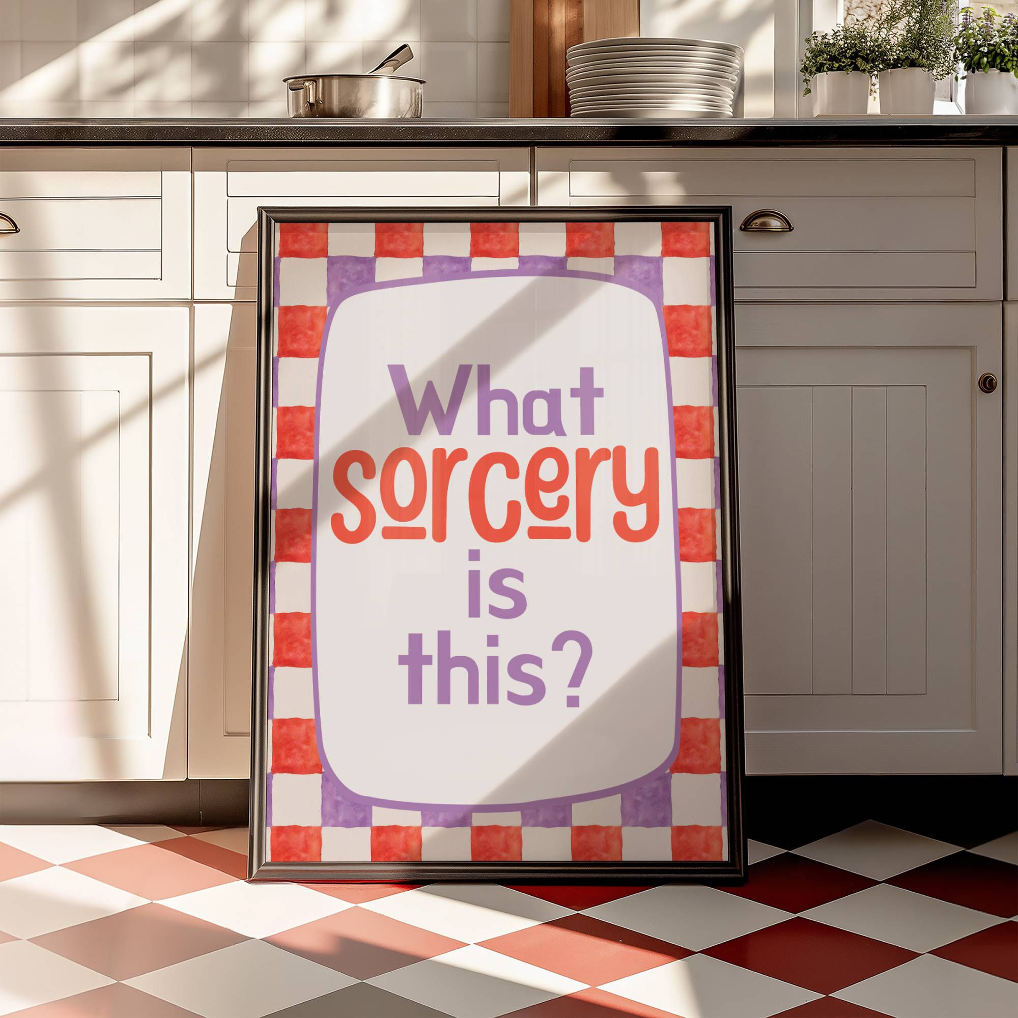 What Sorcery Is This Funny Bathroom Wall Art Bold Quote Printable Restroom Decor