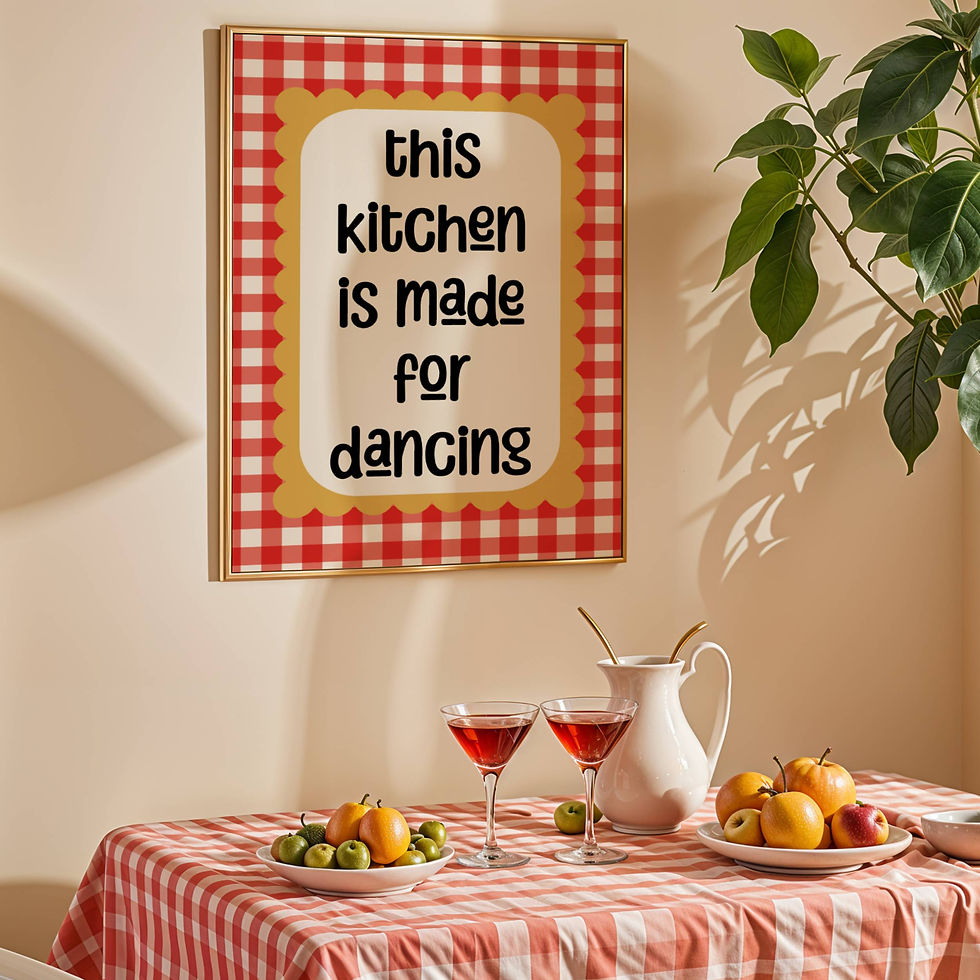 Thumbnail: This Kitchen is Made For Dancing Minimalist Kitchen Wall Print Kitchen Decor