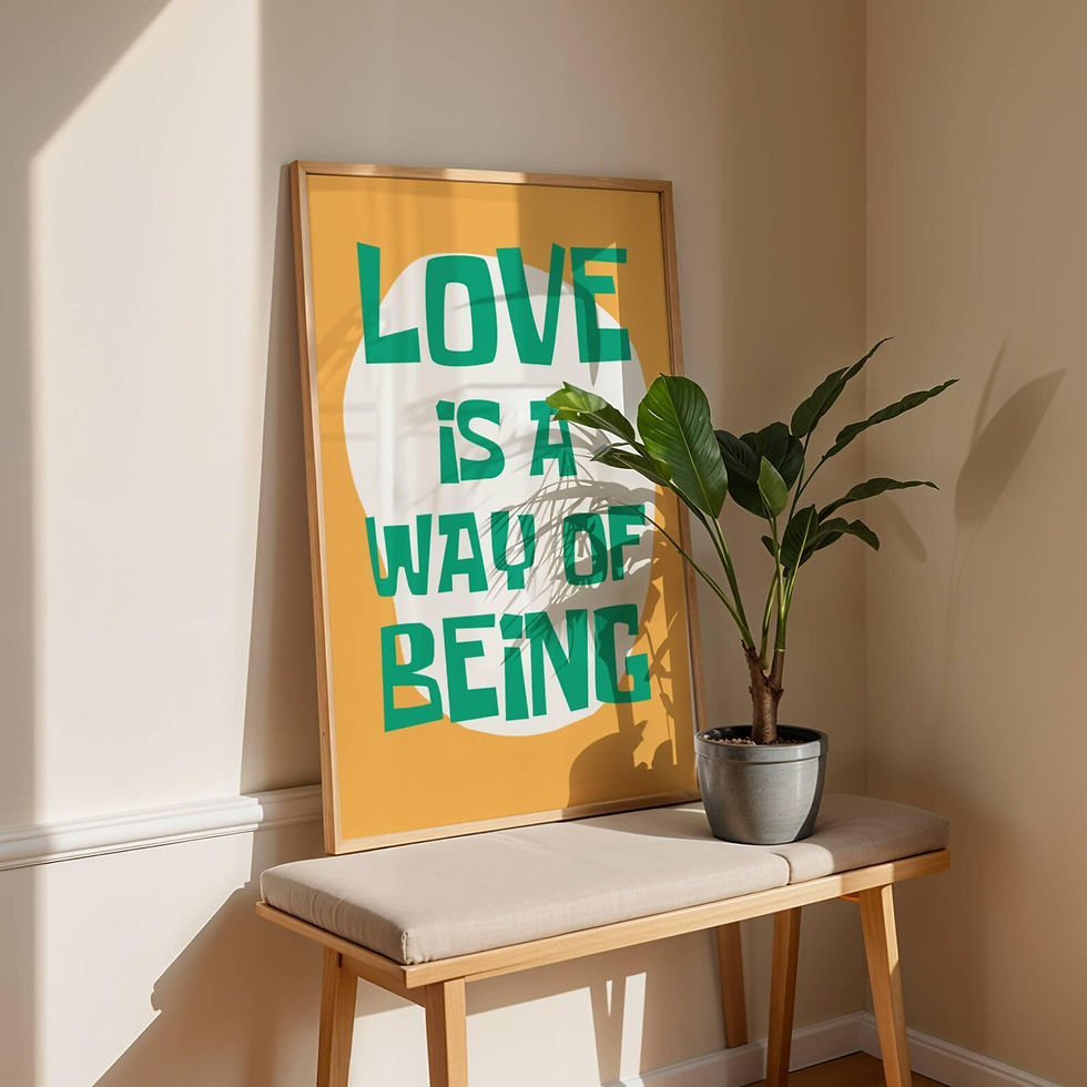 Thumbnail: Love Wall Art Printable Preppy Room Decor Colorful prints Retro Poster Trendy