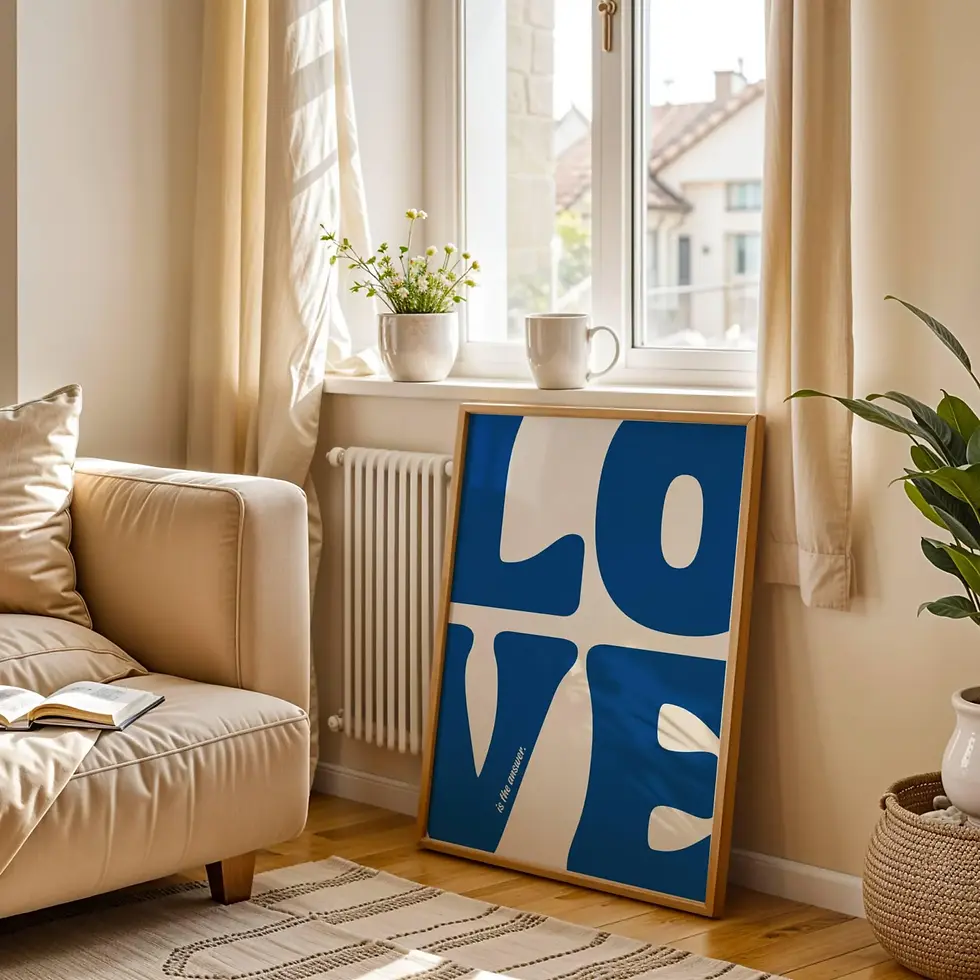 Thumbnail: Living Room Wall Decor Maximalist Decor Love Poster Typography Poster