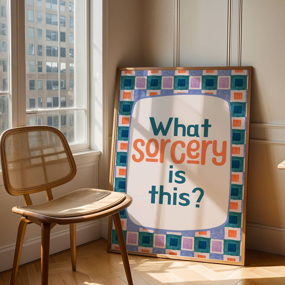 Thumbnail: What Sorcery Is This Printable Wall Art Gen Z Meme Poster Funny Quote Typography