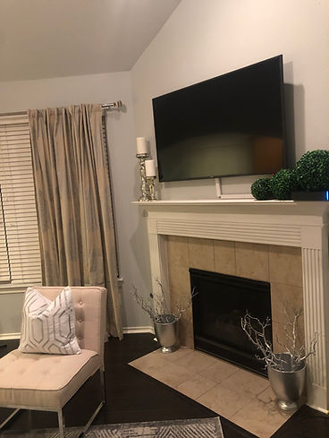 over fireplace