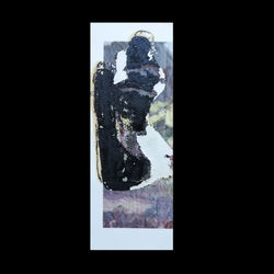 8,2x22,1 cm. Tar on paper. 2021.