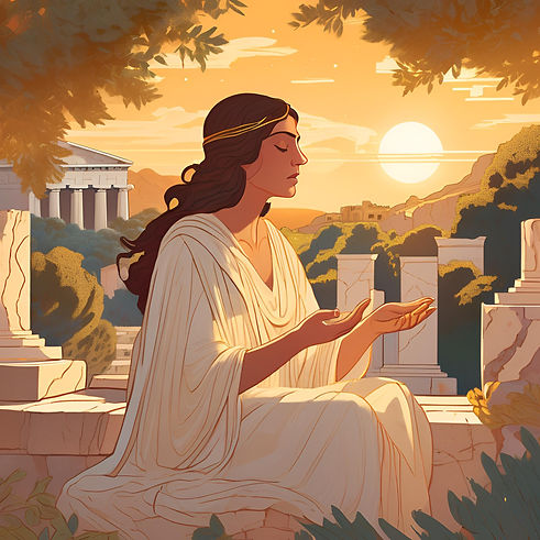 Brown hair brown eyed pythia working with a spirit in ancient greece (1).jpg