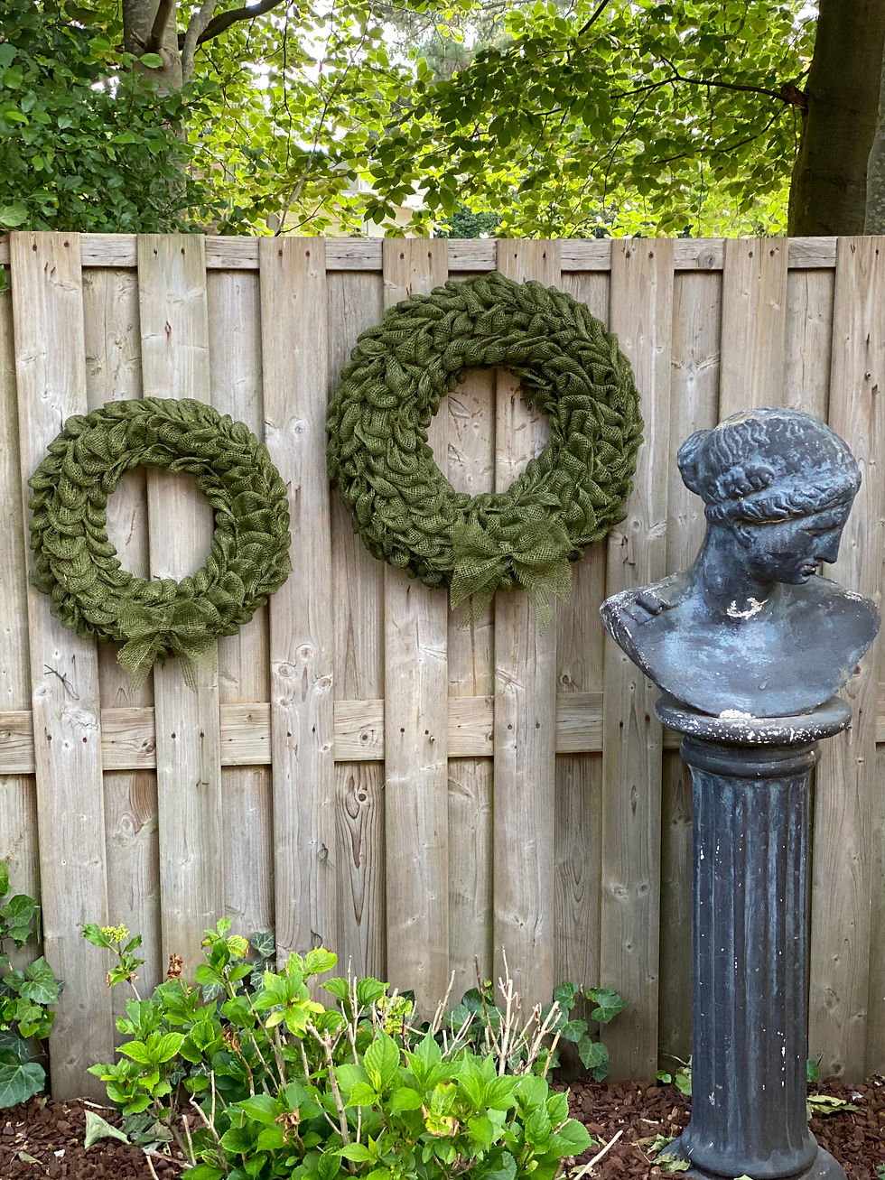 Jute Krans Olive Green