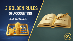 Golden Rules of Accounting summary image in Hindi for students and beginners