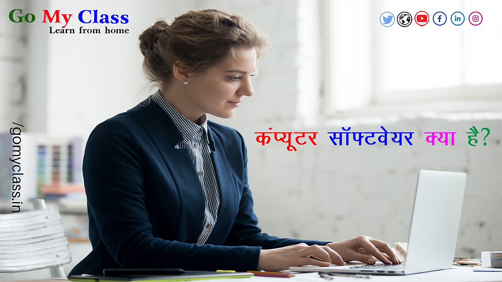 सॉफ्टवेयर क्या है? - What is Software in Hindi | Go my class