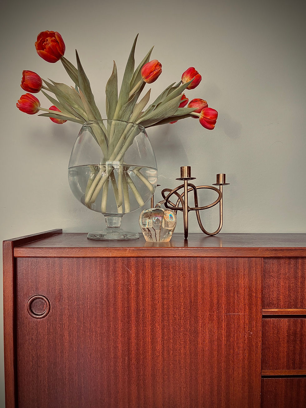 Miniatyrbild: Vintage skänk (mini sideboard) i mahogny 