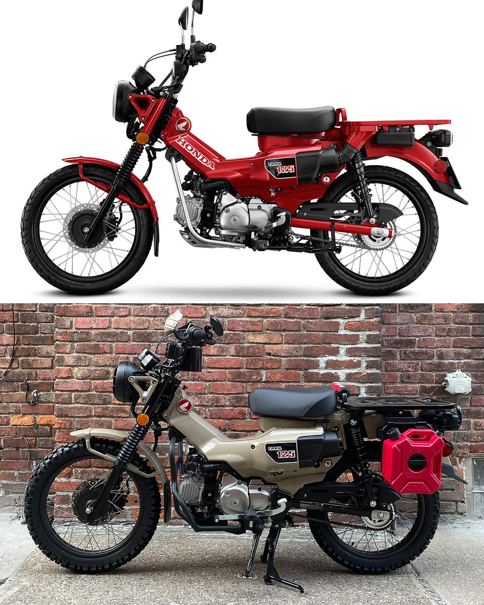 Trail125 paint job and aftermarket