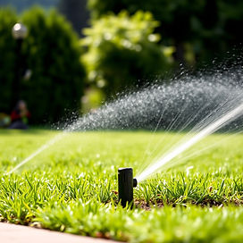 lawn with irrigation head spraying.jpg