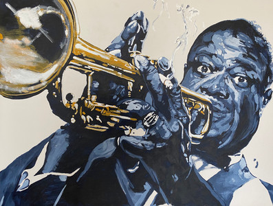 "What a Wonderful World" acrylic on canvas by JeRon Bransen Strozier