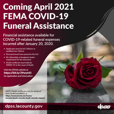 FEMA Assistance with Covid-19 funeral costs