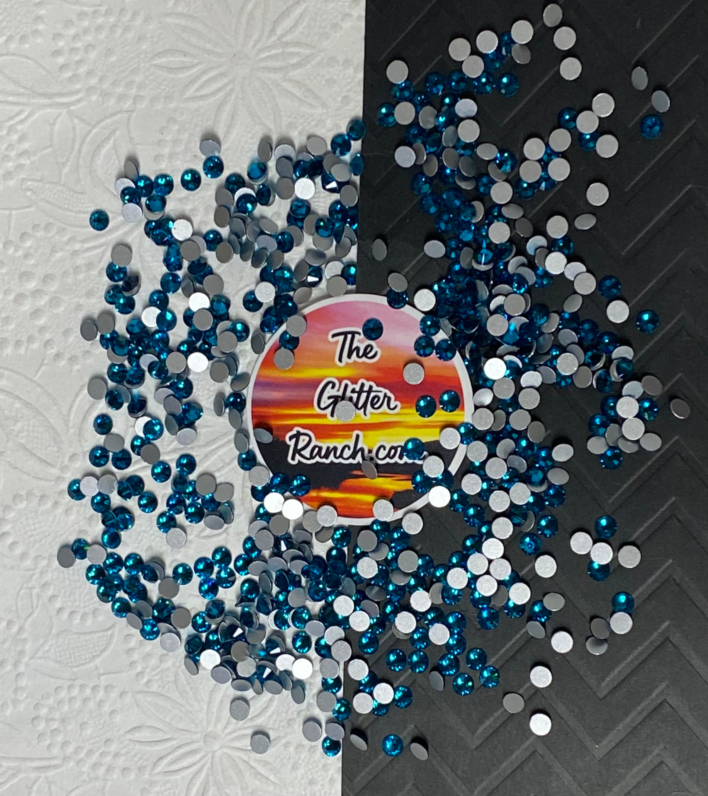 Teal Blue Rhinestones