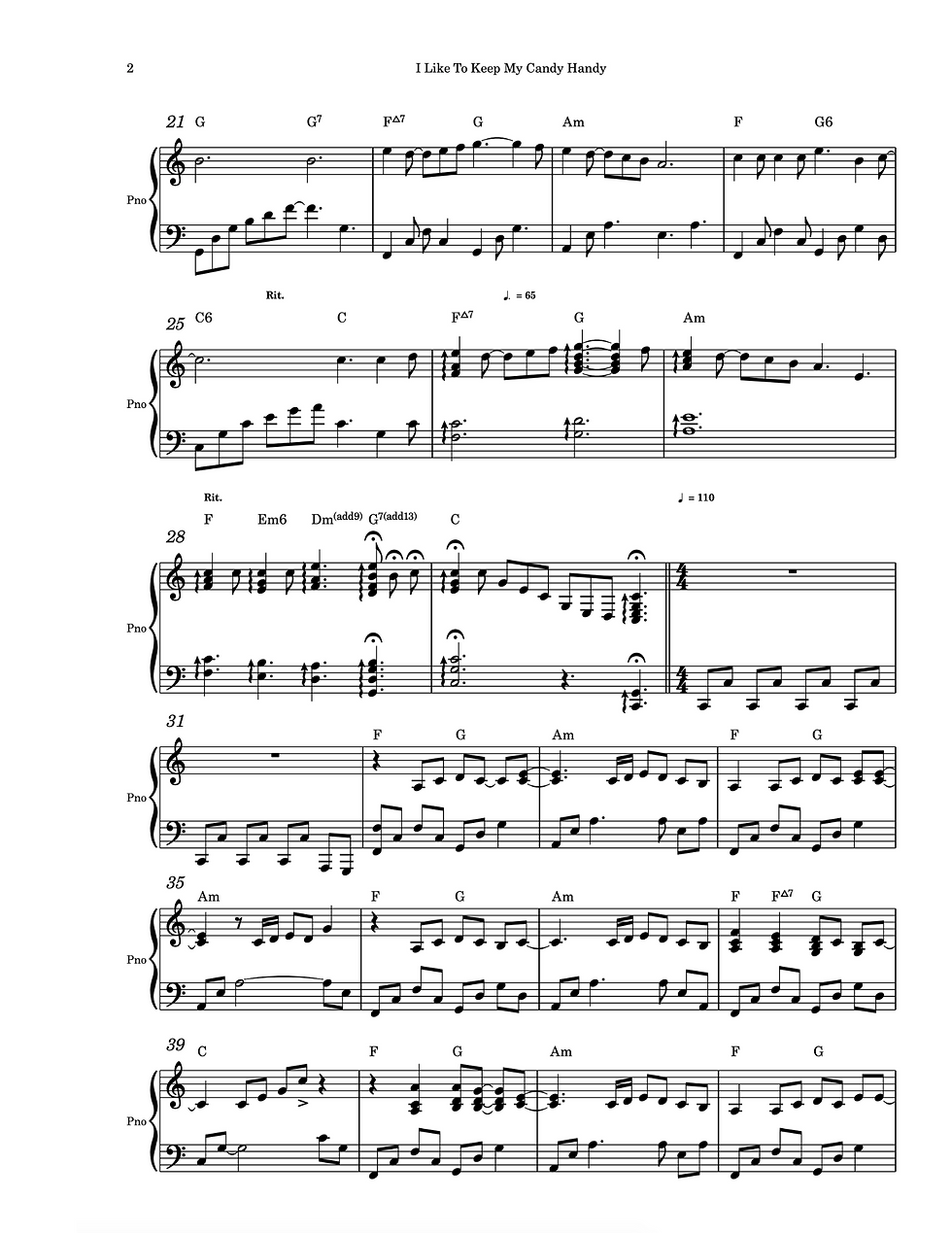 Thumbnail: "I Like To Keep My Candy Handy" Sheet Music