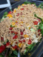 Asian Inspired Dinner Salad w/ Sesame Peanut Dressing