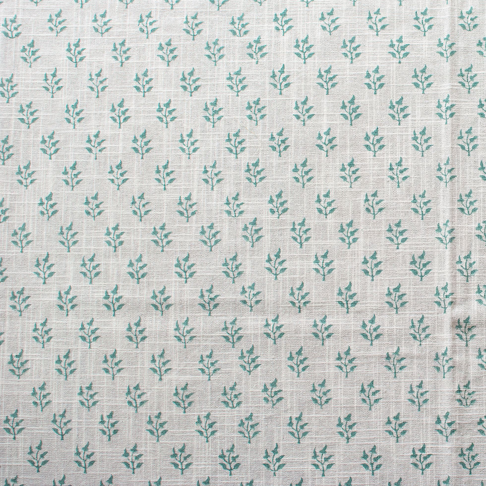 Thumbnail: Blue Oasis Block Print Table Cloth