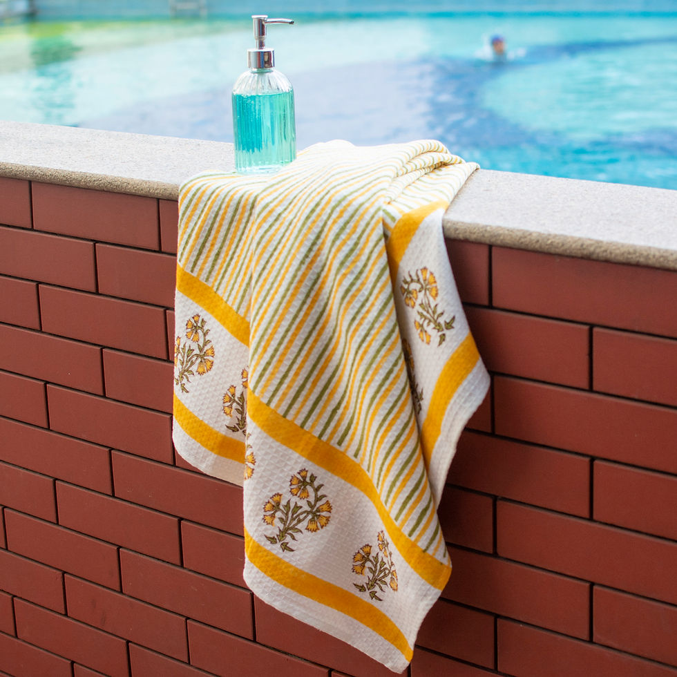Thumbnail: Atlas Yellow Cotton Bath Towel