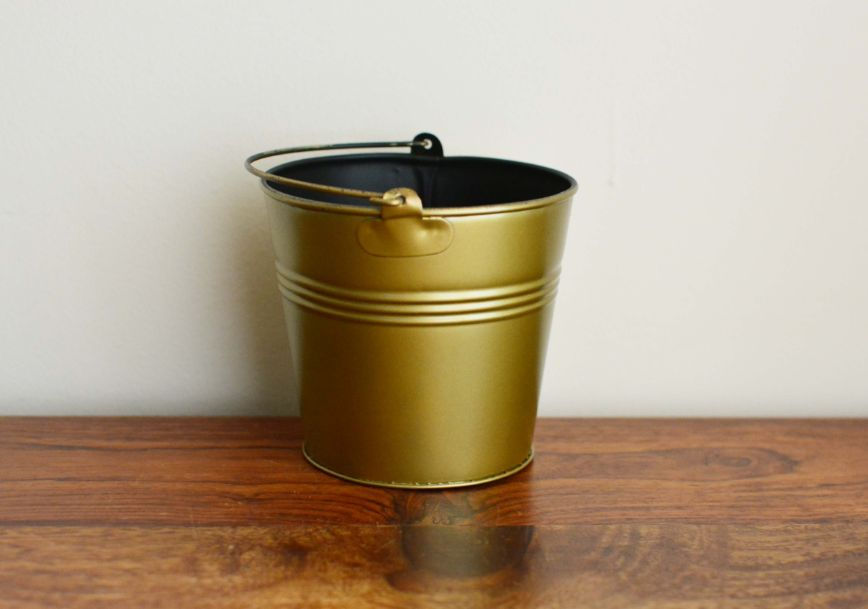 Thumbnail: Bucket Gold Planter
