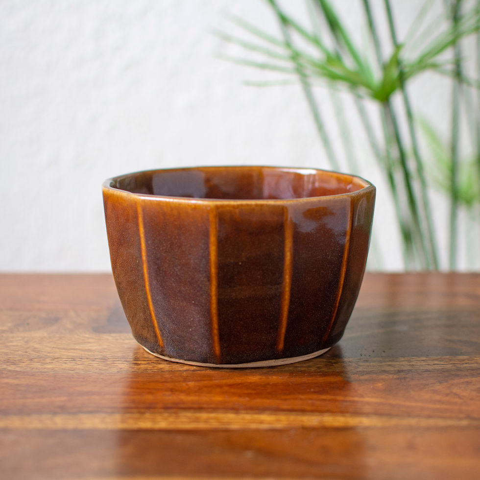 Thumbnail: Rania Ochre Brown Ceramic Planter