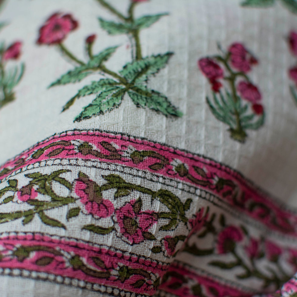 Thumbnail: Bagh Pink Cotton Bath Towel