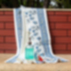 Bagh Blue Cotton Bath Towel