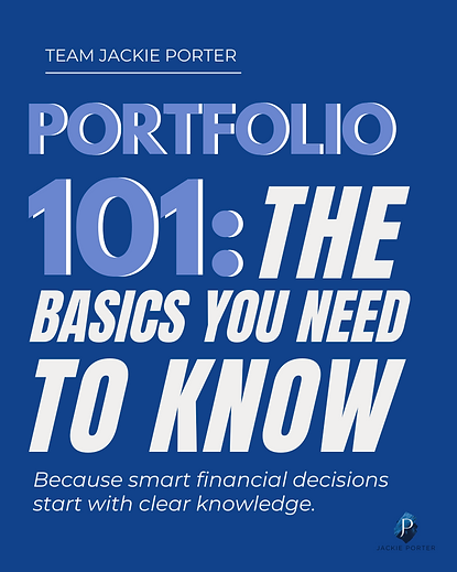 Educational LinkedIn carousel for Team Jackie Porter — Portfolio 101 the basics you need to know