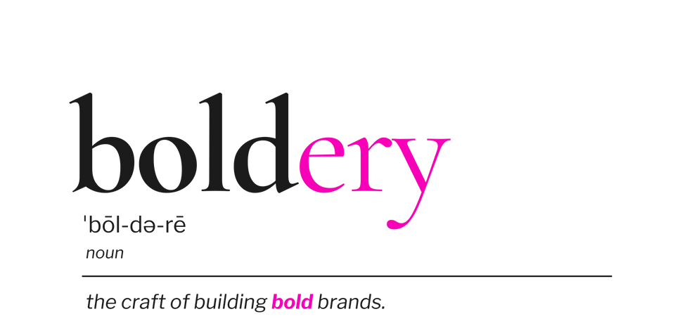 Boldery brand logo — the craft of building bold brands, digital marketing agency Toronto