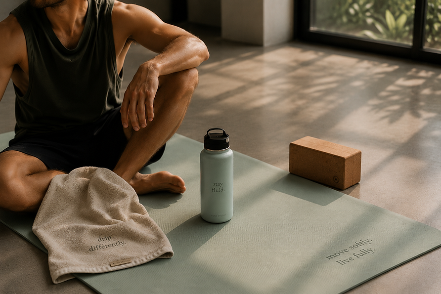 Aura Studio yoga lifestyle hero image — wellness brand photography by Boldery Toronto