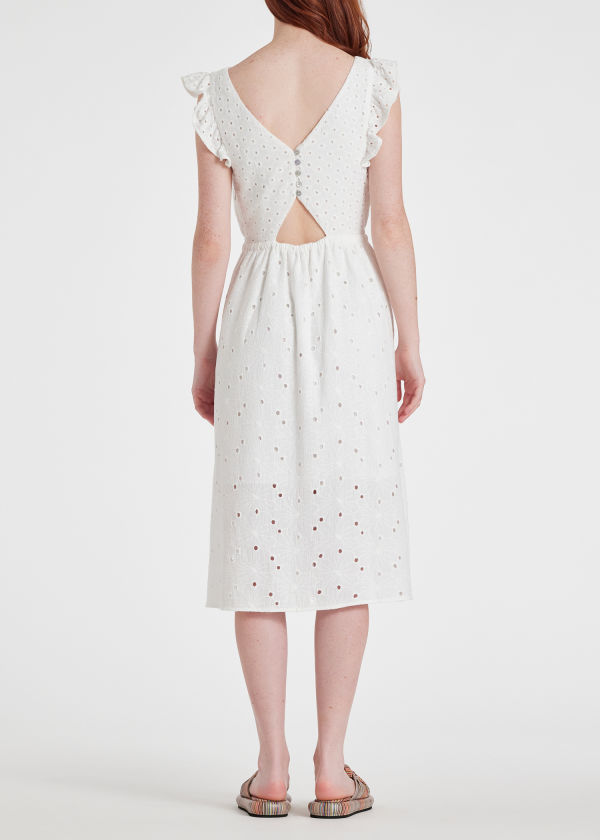 縮圖：Cotton Broderie Anglaise Midi Dress