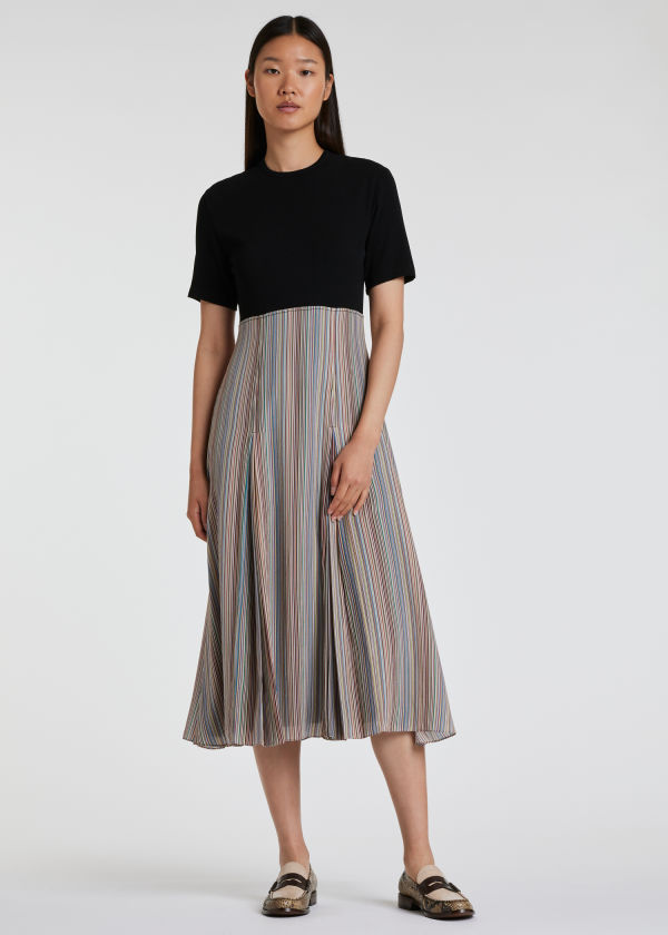 縮圖：Signature Stripe' Midi Dress