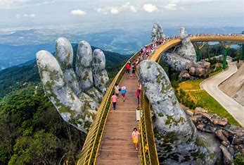 Golden hand bridge Vietnam