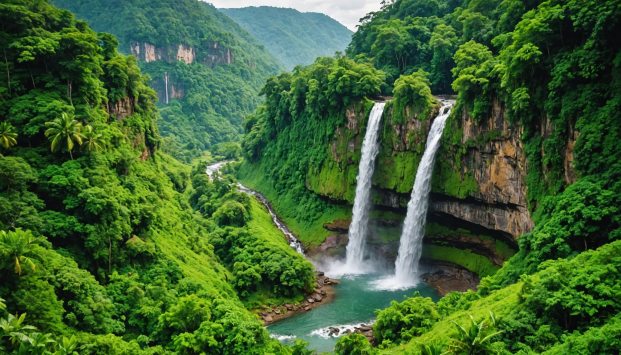 meghalaya waterfall