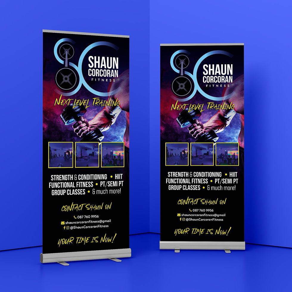 Shaun Corcoran Fitness Pull Up Banner Mock Up