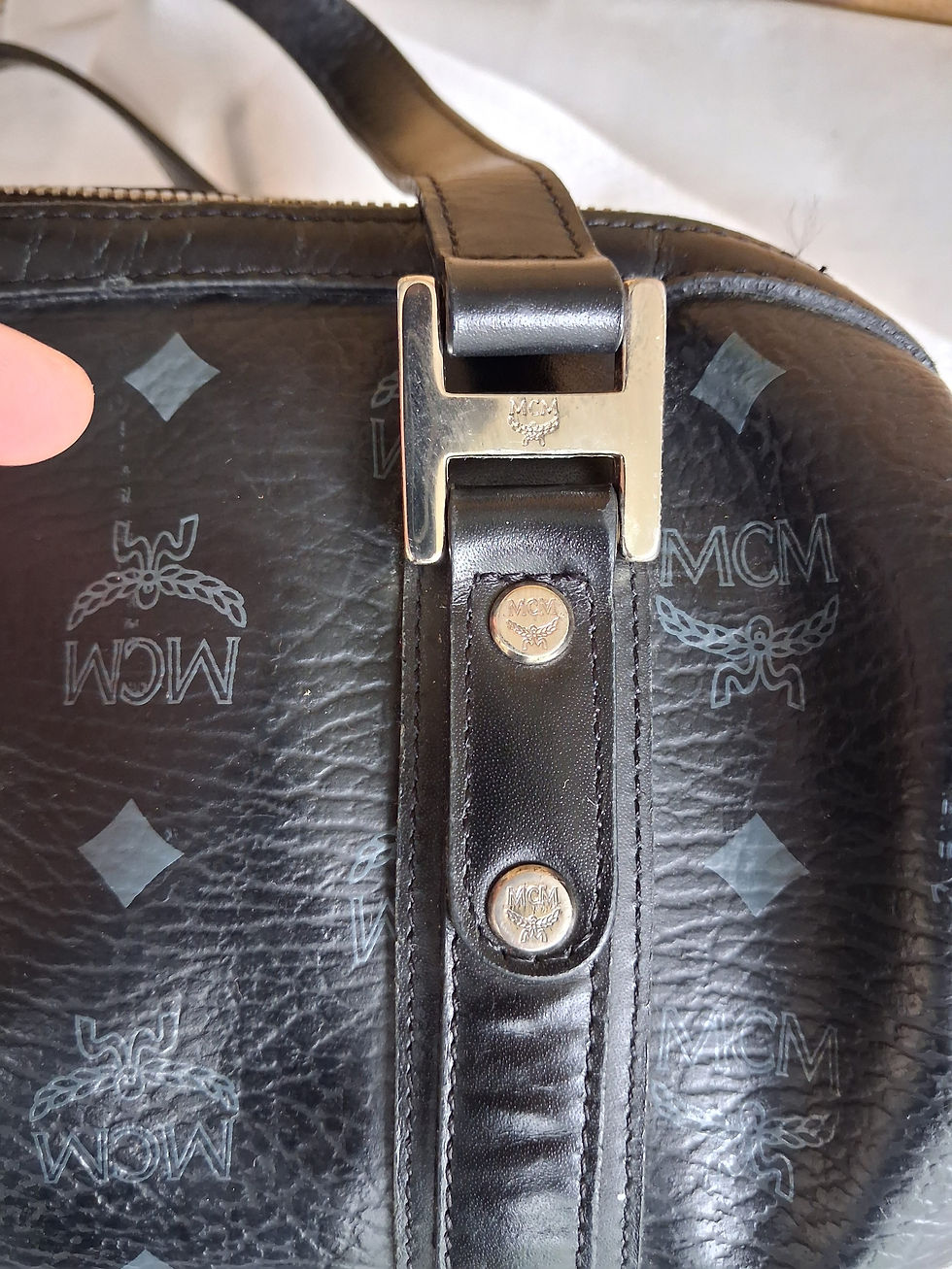 Thumbnail: MCM Visetos Cylindrical Barrel Bag