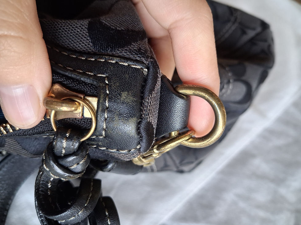 Thumbnail: Coach Signature Jacquard Black Handbag