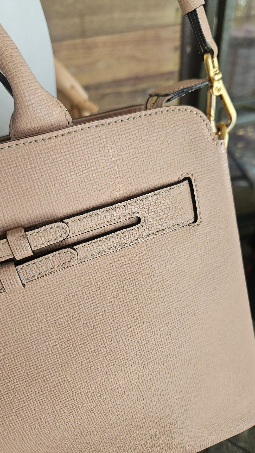 Thumbnail: NINA RICCI Pink Structured Leather Tote