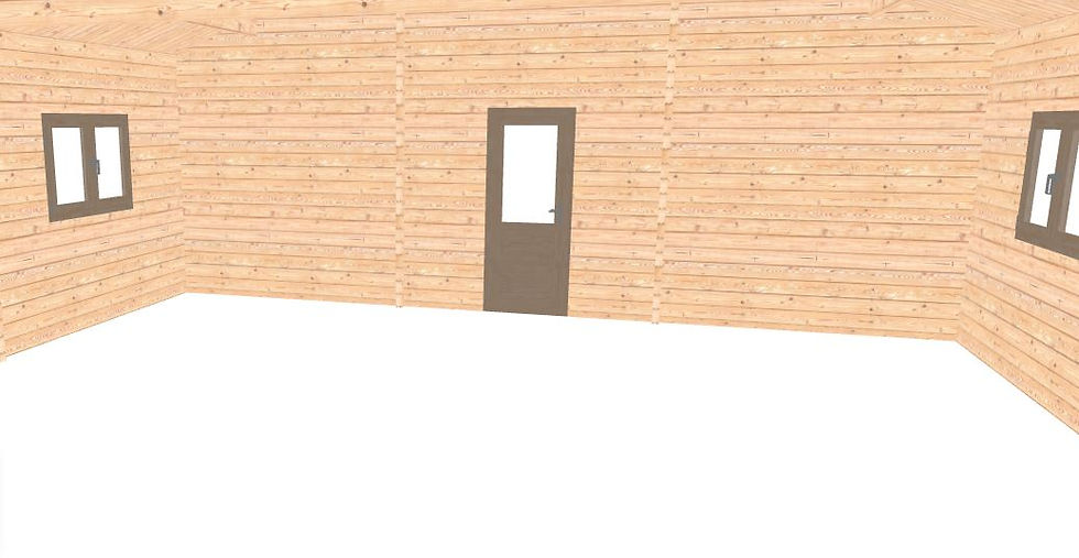 縮圖：Garage 25J  25 ft. x 30 ft.  D.I.Y. Milled Log Garage Kit