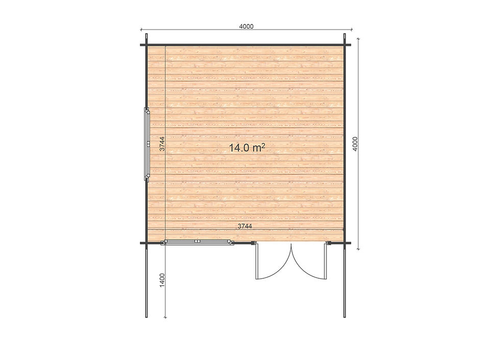 Thumbnail: Alva 13 ft. 1 in. x 13 ft. 1 in. garden house D.I.Y. log cabin kit